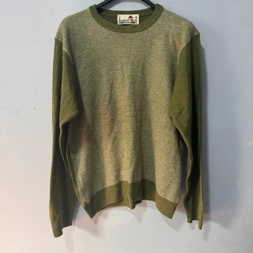 Florance Tricot size medium  wool blend ladies sweater‎ green